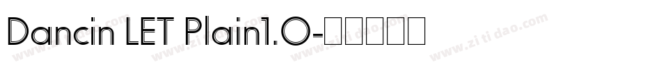 Dancin LET Plain1.0字体转换